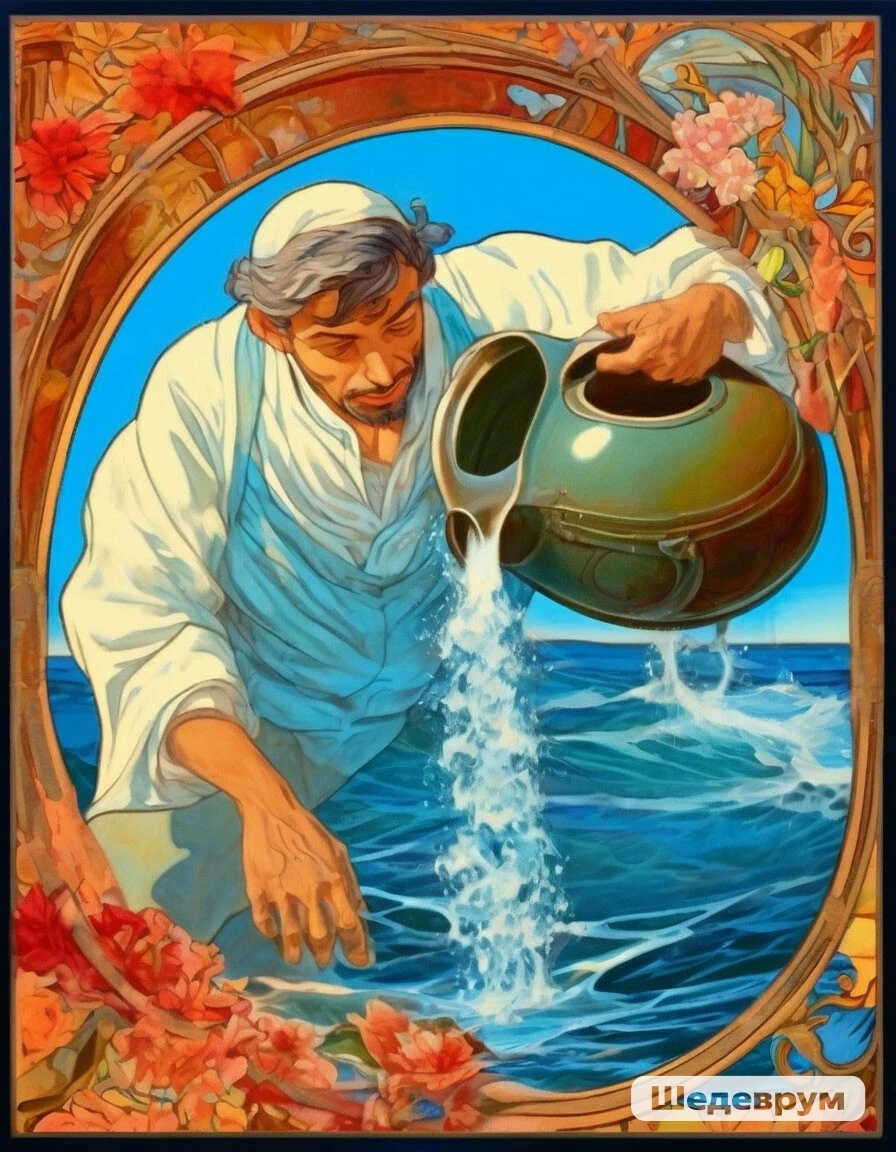 Зодиакальный знак Водолея, фото канала Таро Портал ( генерация ИИ).