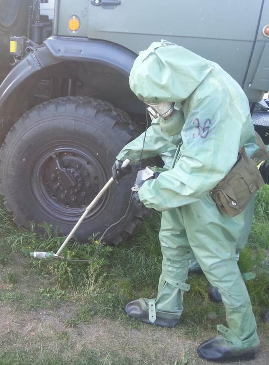 Идут занятия по РХБ защите