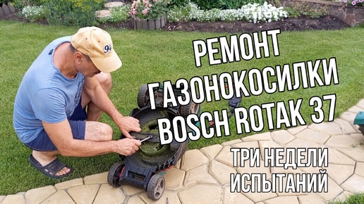 Ремонт газонокосилки Bosch rotak 37. Три недели после починки