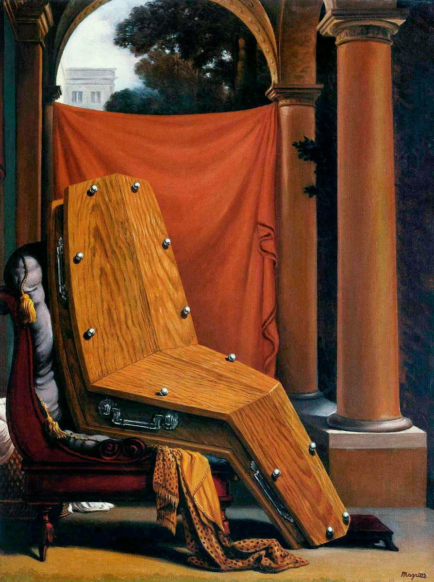 «Перспектива: Мадам Рекамье Жерара». – Рене Магритт, 1951 г.