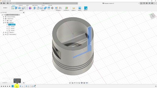 Fusion360 для новичков. Урок 2. Моделирование поршневого пальца