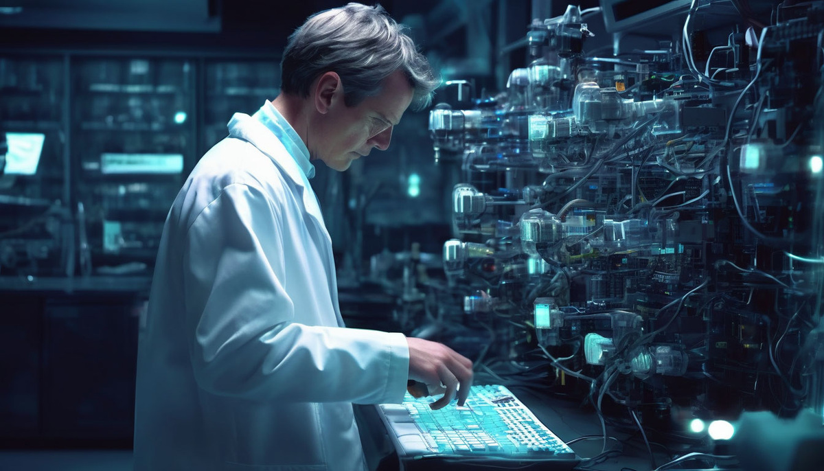 Человек создаёт искусственный интеллект