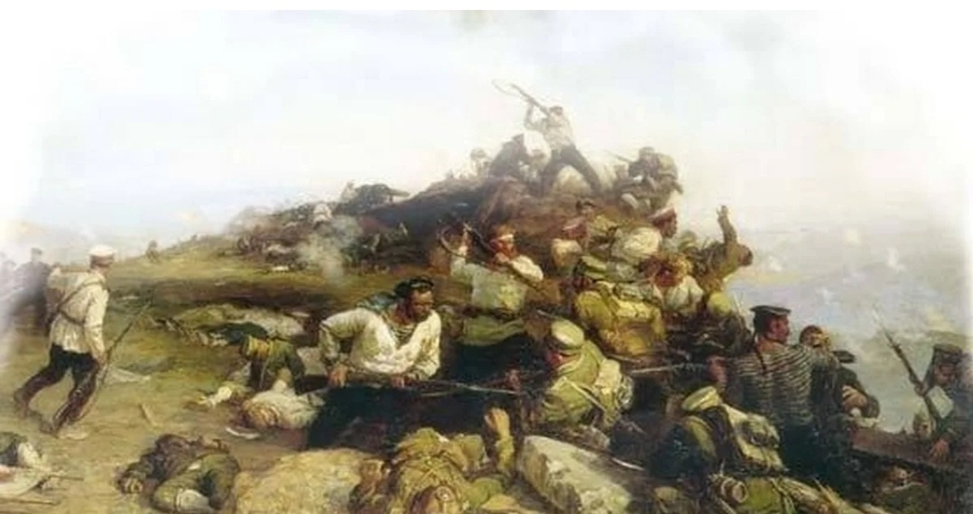 Картина "Оборона Порт-Артура", но чьей кисти не нашёл... (взято из открытых источников)... 