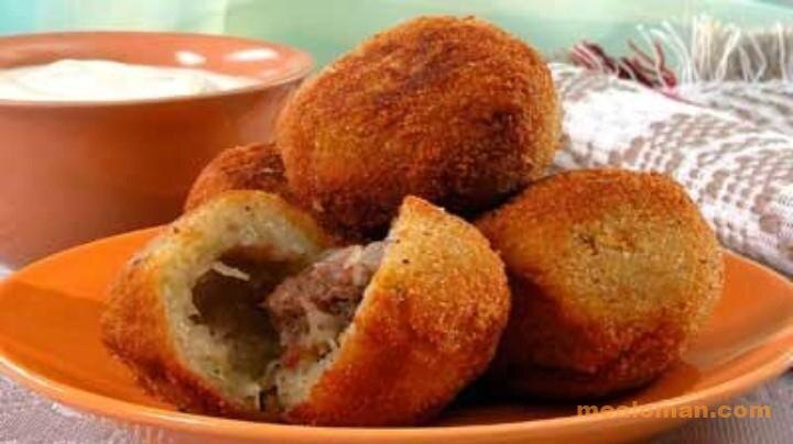Картофельные крокеты с мясом 