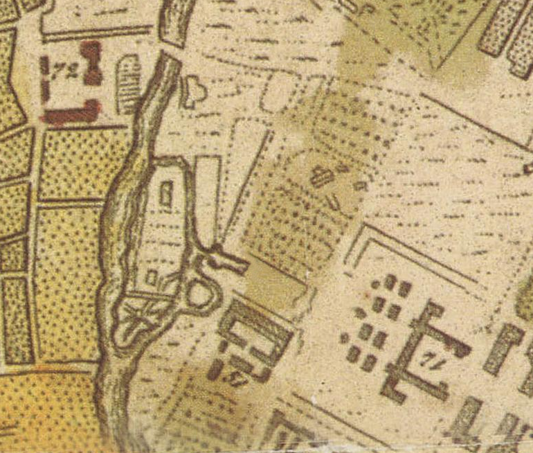 Лефортовские пруды на карте 1739 года