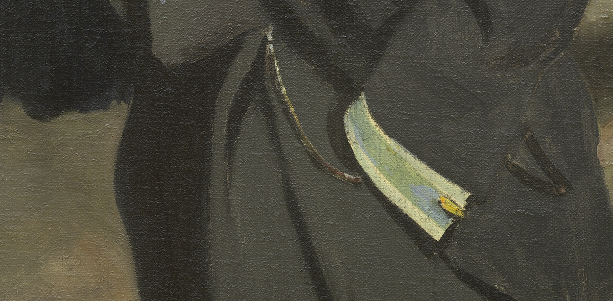 "Портрет Сергея Дягилева с няней", Леон Бакст, 1905. (с) Из коллекции Русского музея. Деталь.