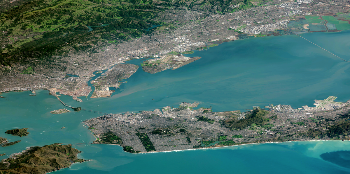 Спутниковое изображение Сан-Франциско