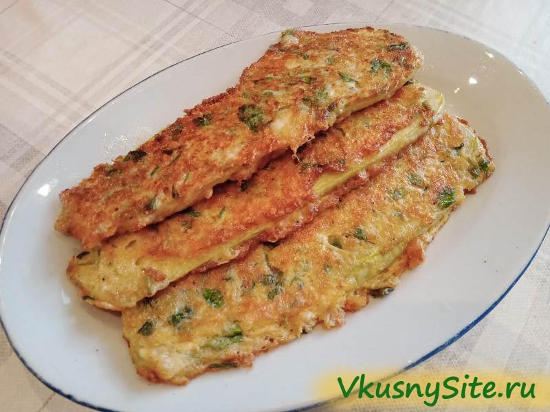 Шницели из кабачков с сыром