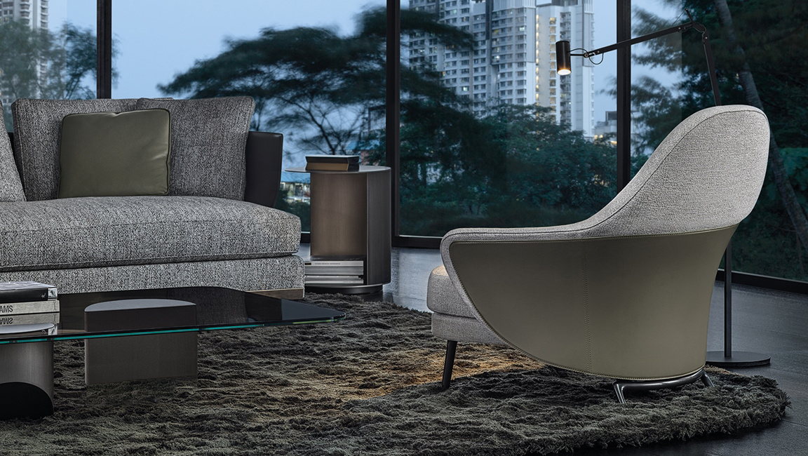 Кресло Angie от итальянской фабрики Minotti. Дизайнер GamFratesi design. 