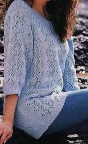 Пуловер140591 Пуловер связан на машине