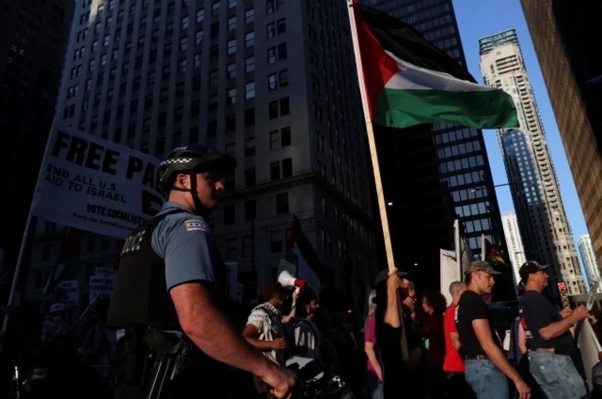    В Чикаго перед съездом демократов прошла пропалестинская акция