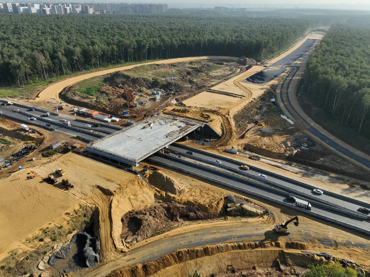 Ход строительства путепровода 