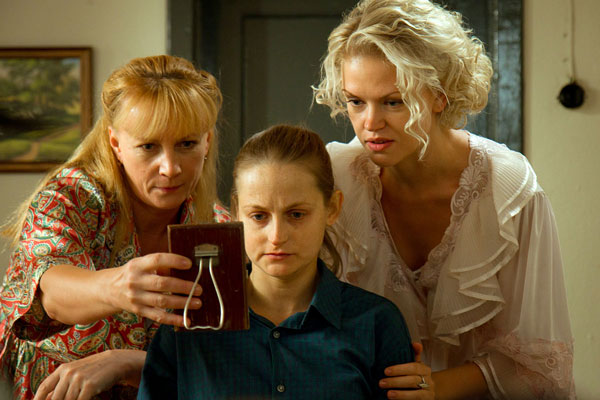 Яна Сексте на съемках сериала «Оттепель», 2013