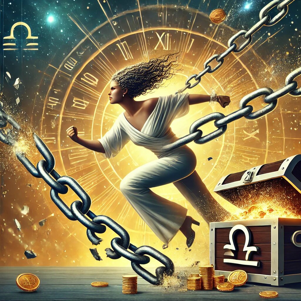 Только разорвав цепи прошлого, Весы обретают свободу, чтобы принять дары судьбы и открыть двери к истинному богатству и гармонии