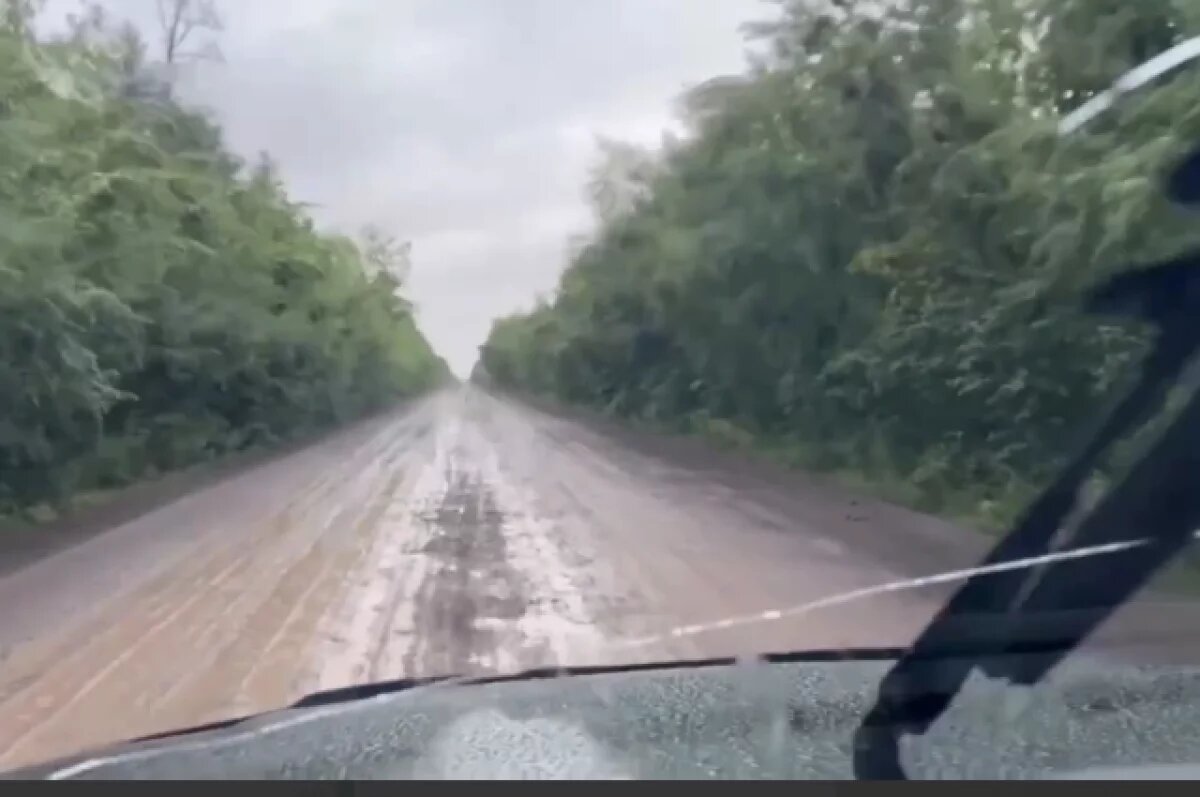    Вулканический пепел с дождем сделали крайне опасной дорогу на Камчатке