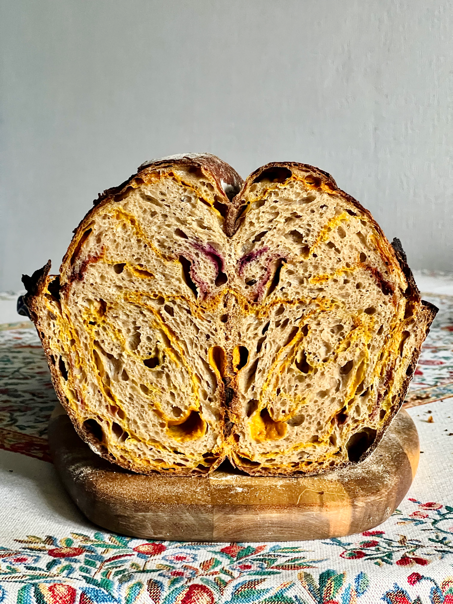 Хлеб на закваске Eva Bread с добавлением батата и куркумина