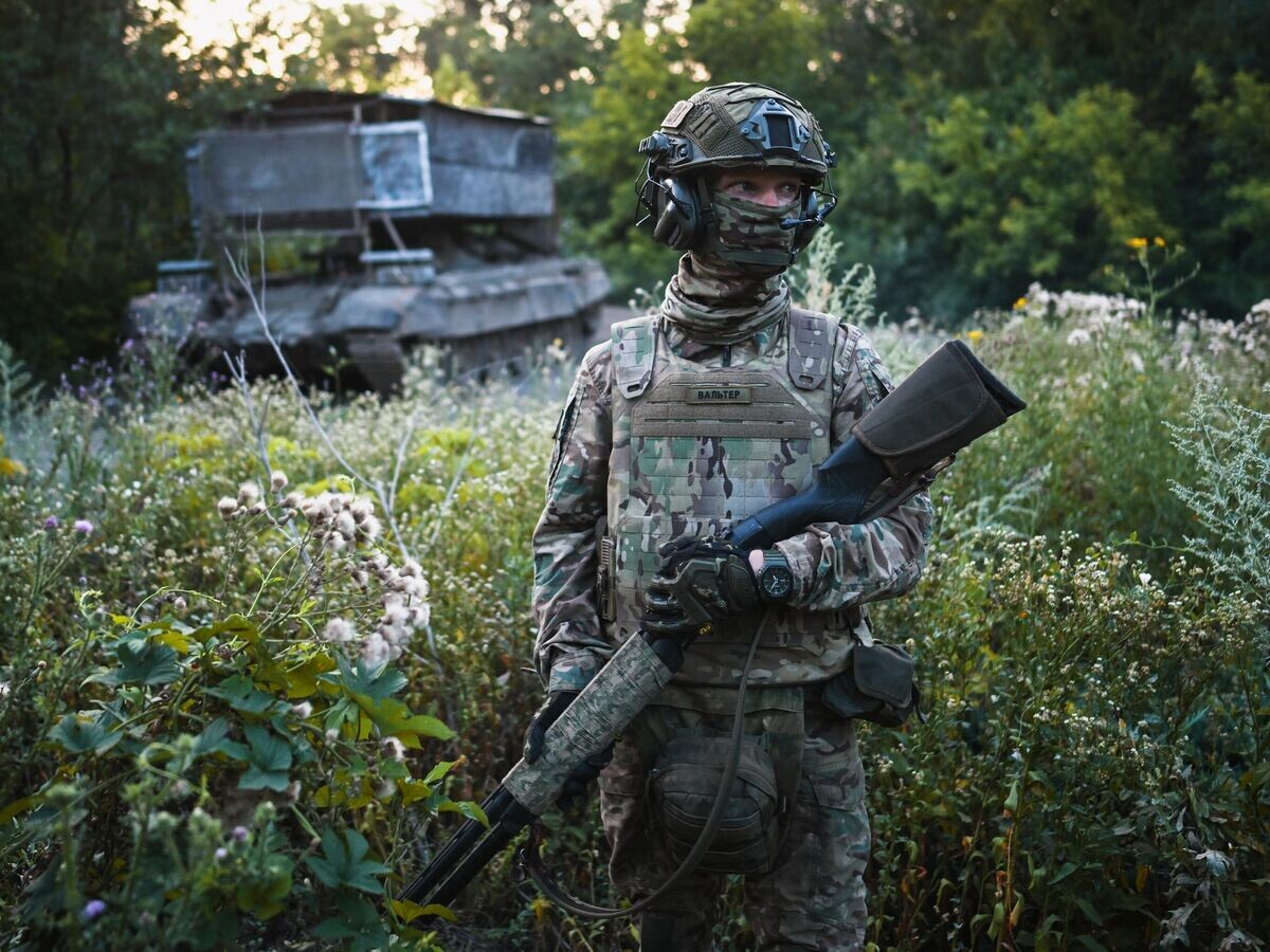    Российский военнослужащий в зоне проведения спецоперации© РИА Новости / Станислав Красильников