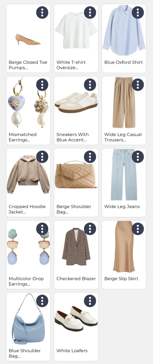 Сумки и бижу те же, что и в офисной капсуле.