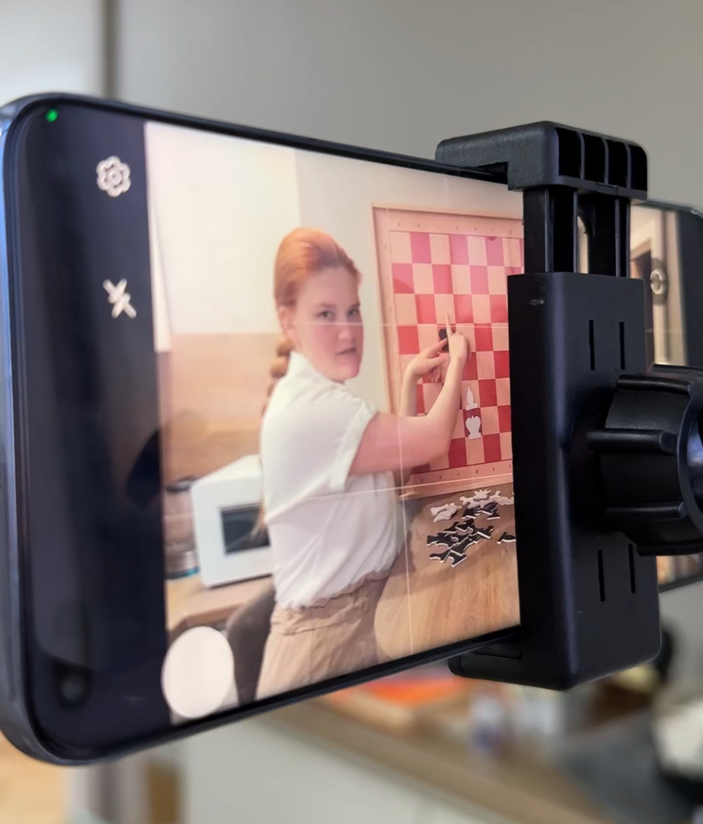 Записываю шахматный урок на видео.