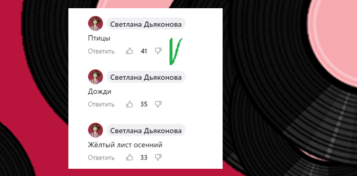 Результаты голосования. 