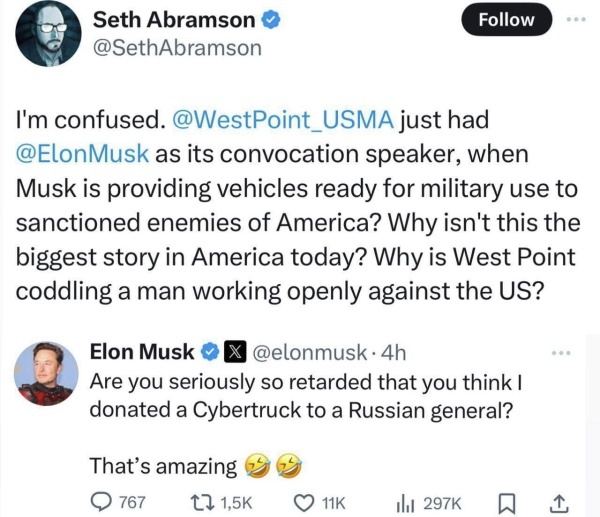    «Пример лживости традиционных СМИ». Маск о подаренной Кадырову Tesla Cybertruck
