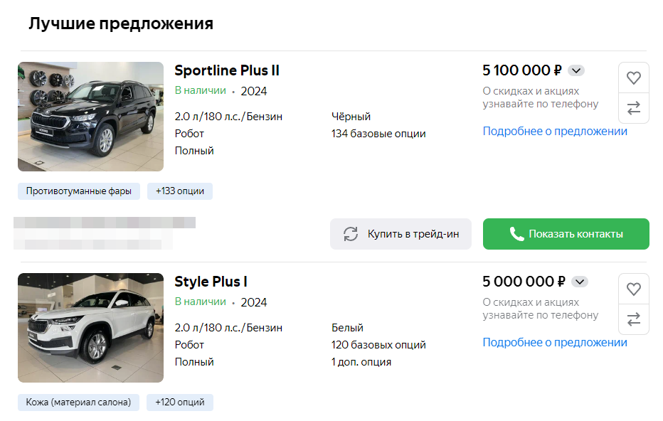 цены на автопортале на Шкода Кодиак