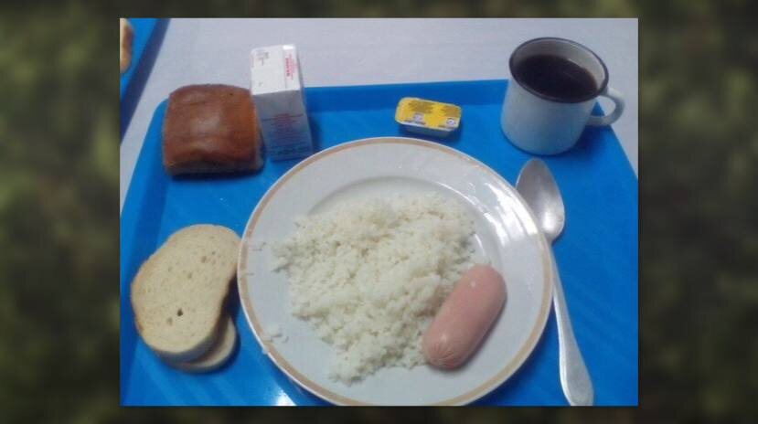 Стандарный завтрак в армии.