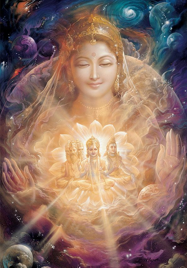 Над всеми мирами находится Манидвипа - жемчужный остров Богини, где она пребывает во всем своем великолепии, в своей полной форме. Pin page