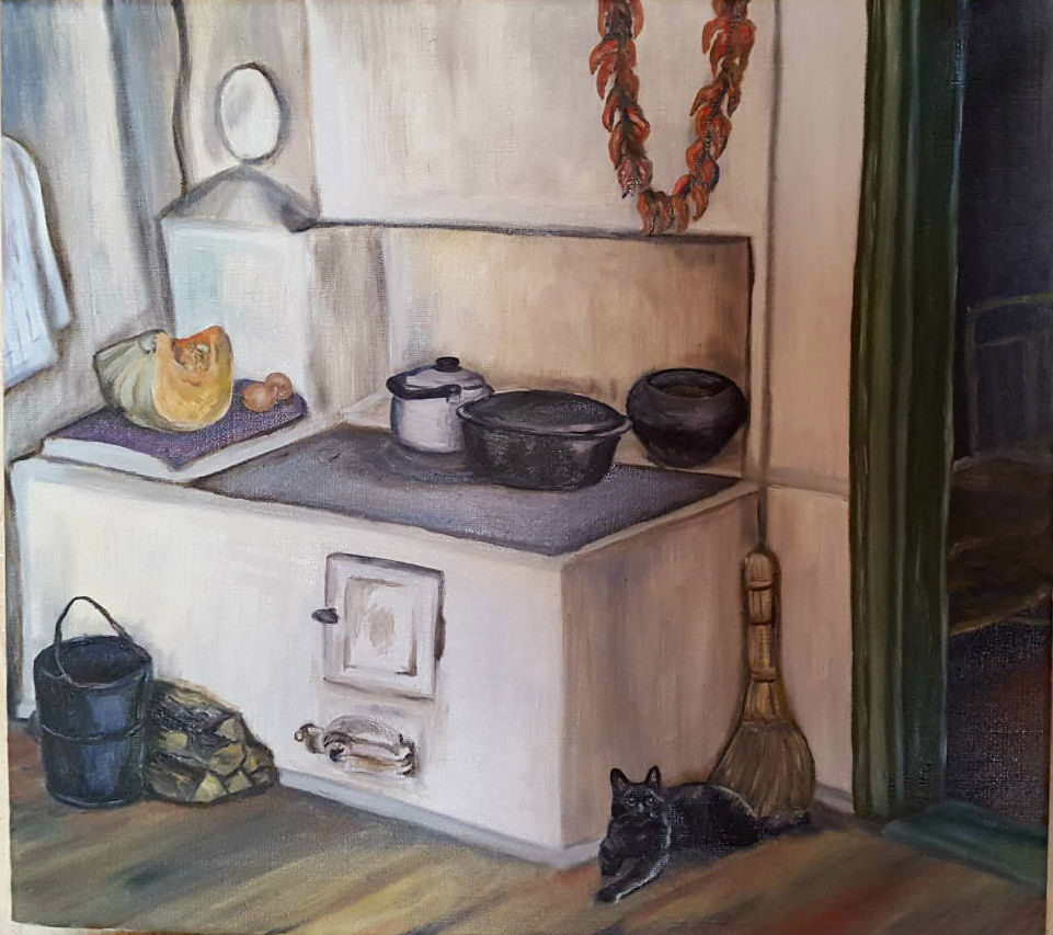 "Уютный уголок", Н. Швецова, масло/холст, 40*50см