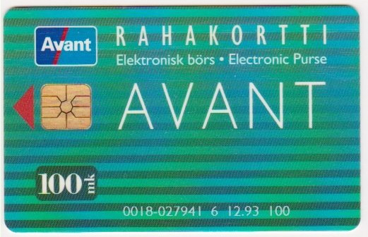    Платёжная карта Avant номинлом 100 финских марок