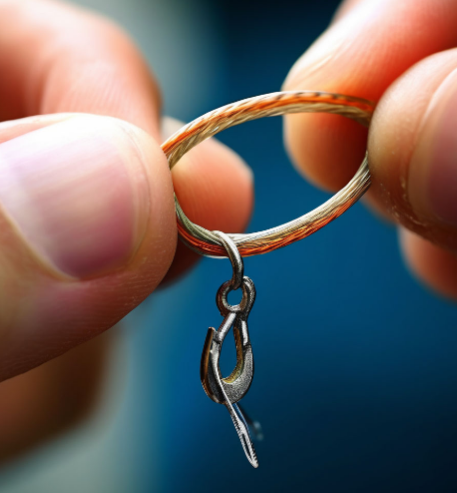 Как правильно привязать крючок к лески.