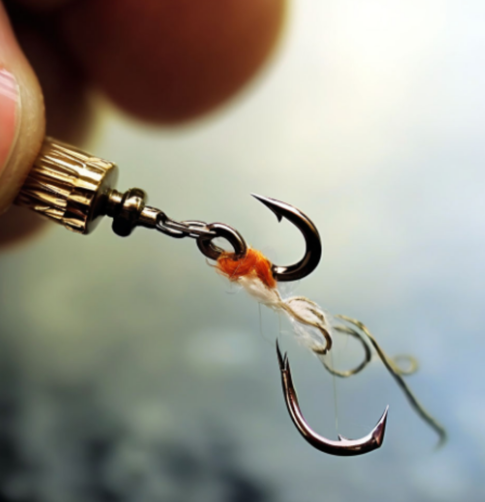 Как правильно привязать крючок к лески.