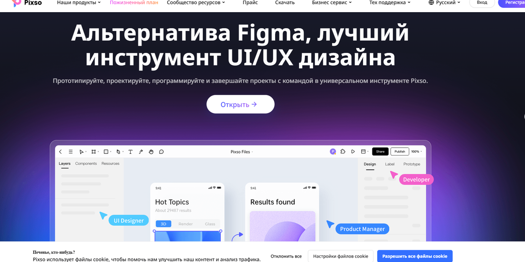 Альтернативное руководство по Figma Dev Mode: Импорт файла Figma в Pixso