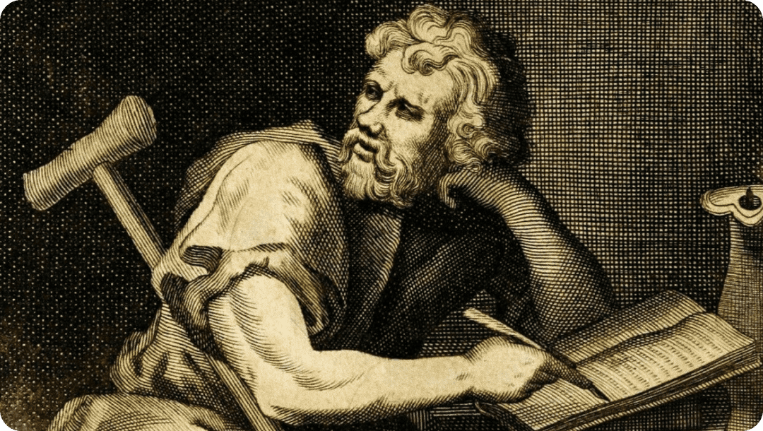 18th-century portrait of Epictetus, including his crutch