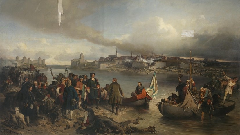     А.Е. Коцебу, «Взятие Нарвы в 1704 году»  Public domain