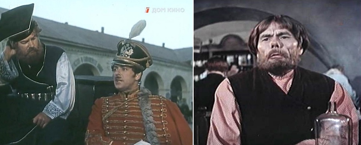 Улицы, кучера, кабаки, мужики, военные - в фильме Константина Юдина точно передано настроение эпохи. Кадры из фильма «На подмостках сцены» (1956). Скриншоты.