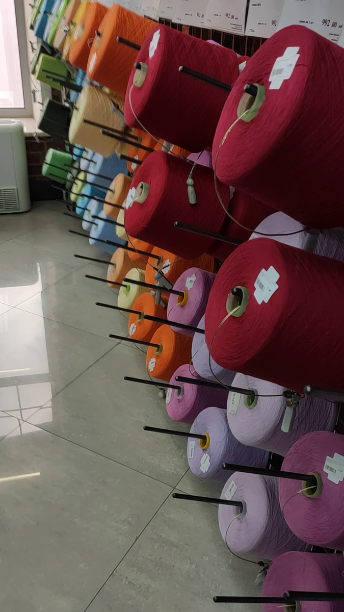 Пряжа в бобине.