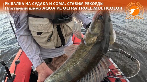 🎣 🐟 Рыбалка на судака и сома - ставим рекорды. Плетенка Pe Ultra Troll Multicolor в деле.