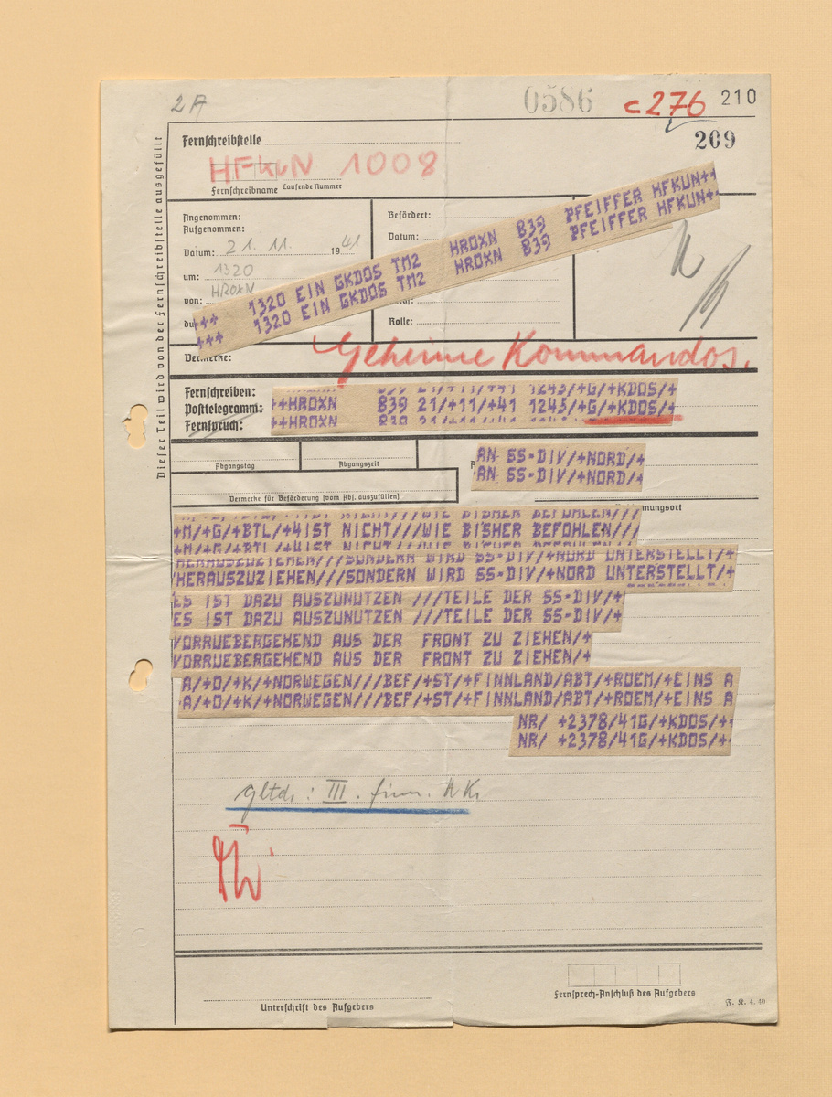4-й пулемётный батальон временно остаётся в подчинении дивизии СС "Норд", пока её части не будут отведены с фронта.