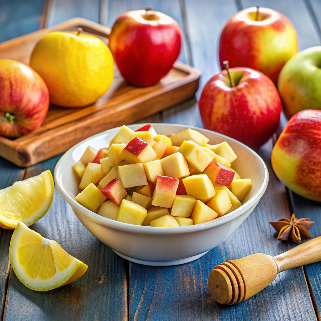 Подготовка яблок для пирога