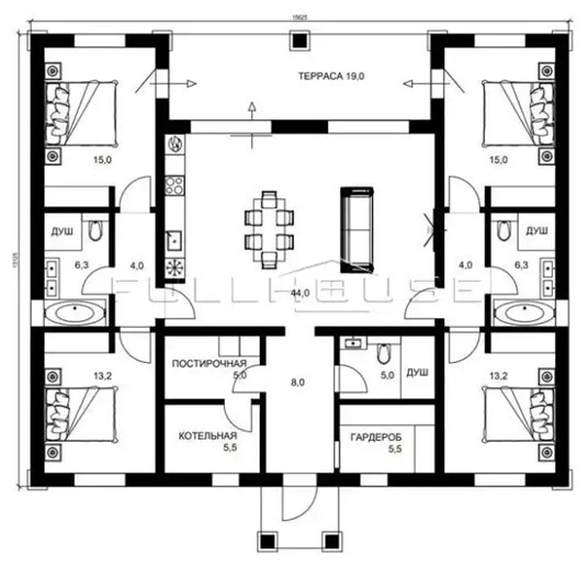 План дома SIMETRICA