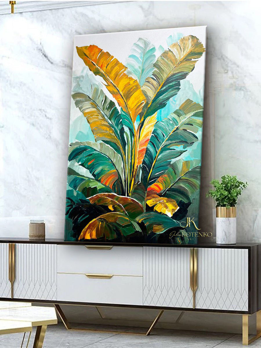 Интерьерная картина банановые листья Юлии Котенко