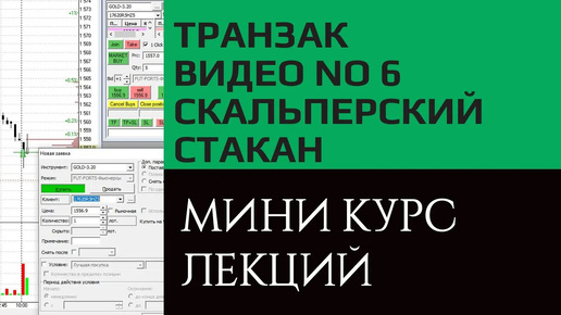 Транзак/Transaq скальперский стакан, комбинированные котировки. Видео курс, урок №6