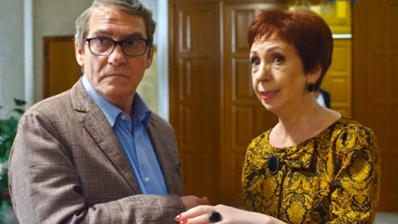 Валерий Гаркалин и Галина Петрова в сериале "Между нами, девочками", 2015 г.
