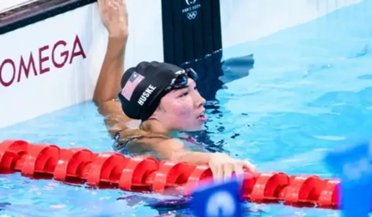 Ещё образец фиолетового лица. Скриншот трансляции Олимпиады