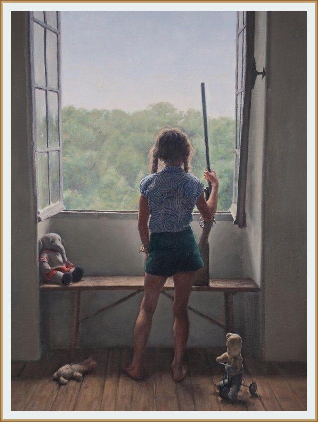 Картина художника  АЛЕКСА РАССЕЛА ФЛИНТА / Alex Russell Flint под названием "Смотровая площадка, 46 x 60 см