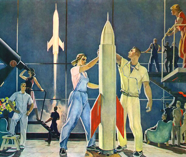 А.А.Дейнека.Покорители космоса.1961. Луганский областной художественный музей