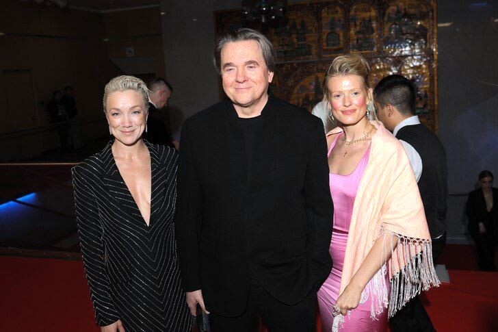 С Дарьей Мороз и любимой супругой.