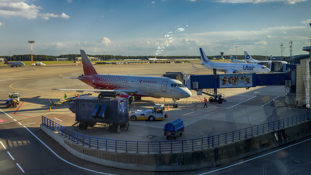 Самолёты у телетрапов во Внуково © NickFW.ru — 25.07.2024г.