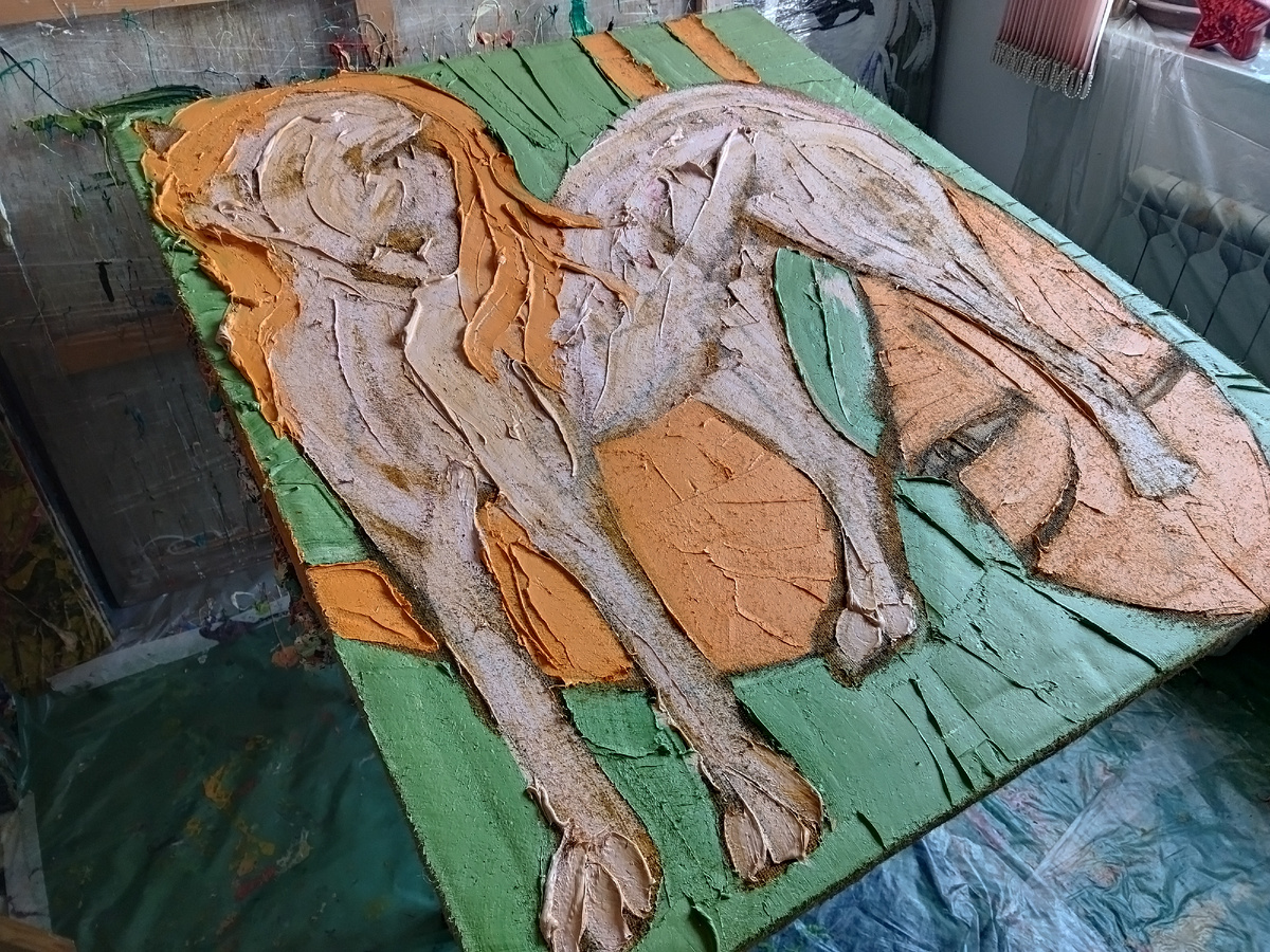 Картина в процессе работы